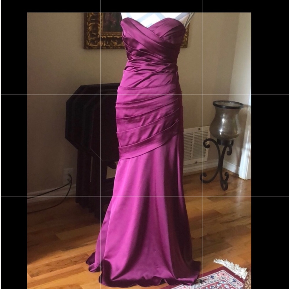 David bridal mermaid bridesmaid prom evening gown